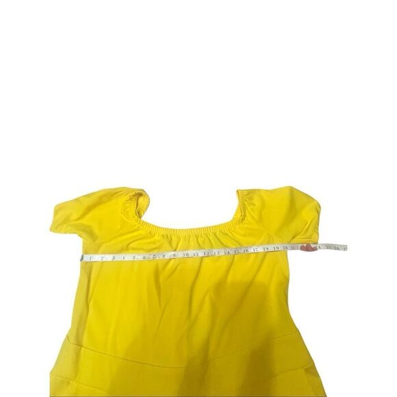 Ashley Stewart Off The shoulder Dress Sz 18/20 Yellow New - Picture 4 of 5